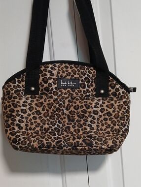 Nicole Miller Leopard Print Tote COOLER  in Brown and Black